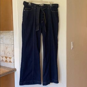 Wide leg flared jeans